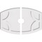 Ekena Millwork Kailey Architectural Grade PVC Ceiling Medallion, 26"W x 17 3/8"H x 3"ID x 14"C x 1"P, Two-Piece CMP26X17KY2-03000 - alternate 1